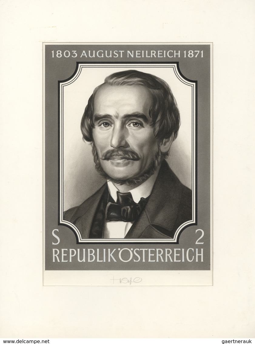 Österreich: 1971. Original Künstlergemälde Von Prof. Otto Stefferl Für Die Ausgabe "100. Todestag Vo - Neufs