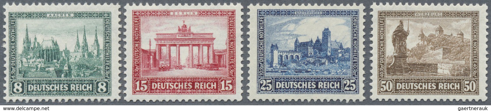 ** Deutsches Reich - Weimar: 1930, 8 Bis 50 Pfg. Bauwerke, Luxussatz - Ungebraucht