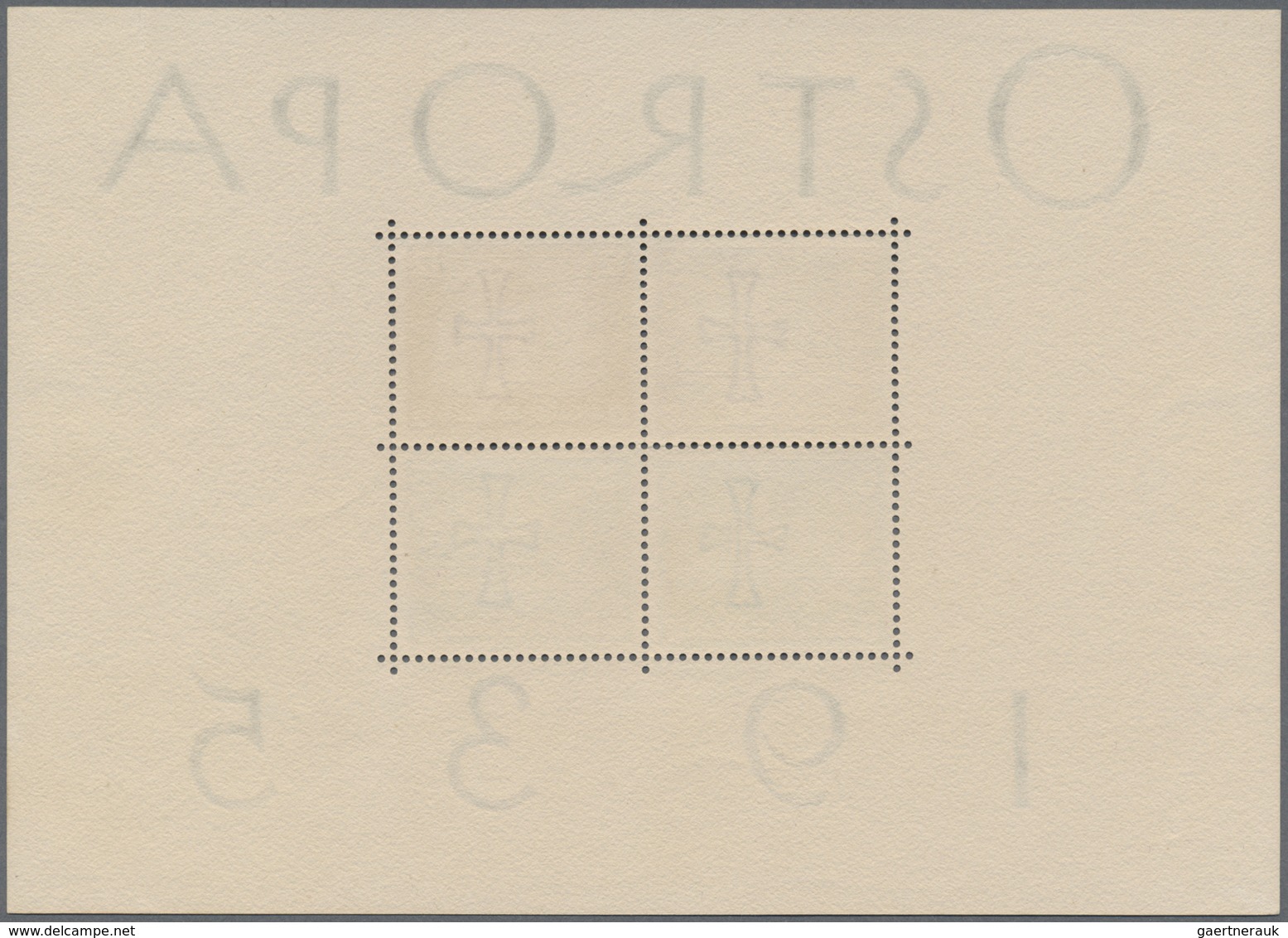 (*) Deutsches Reich - 3. Reich: 1935, OSTROPA- Block, Wie üblich Ohne Gummi. Für Diese Schwierige Ausgab - Nuovi