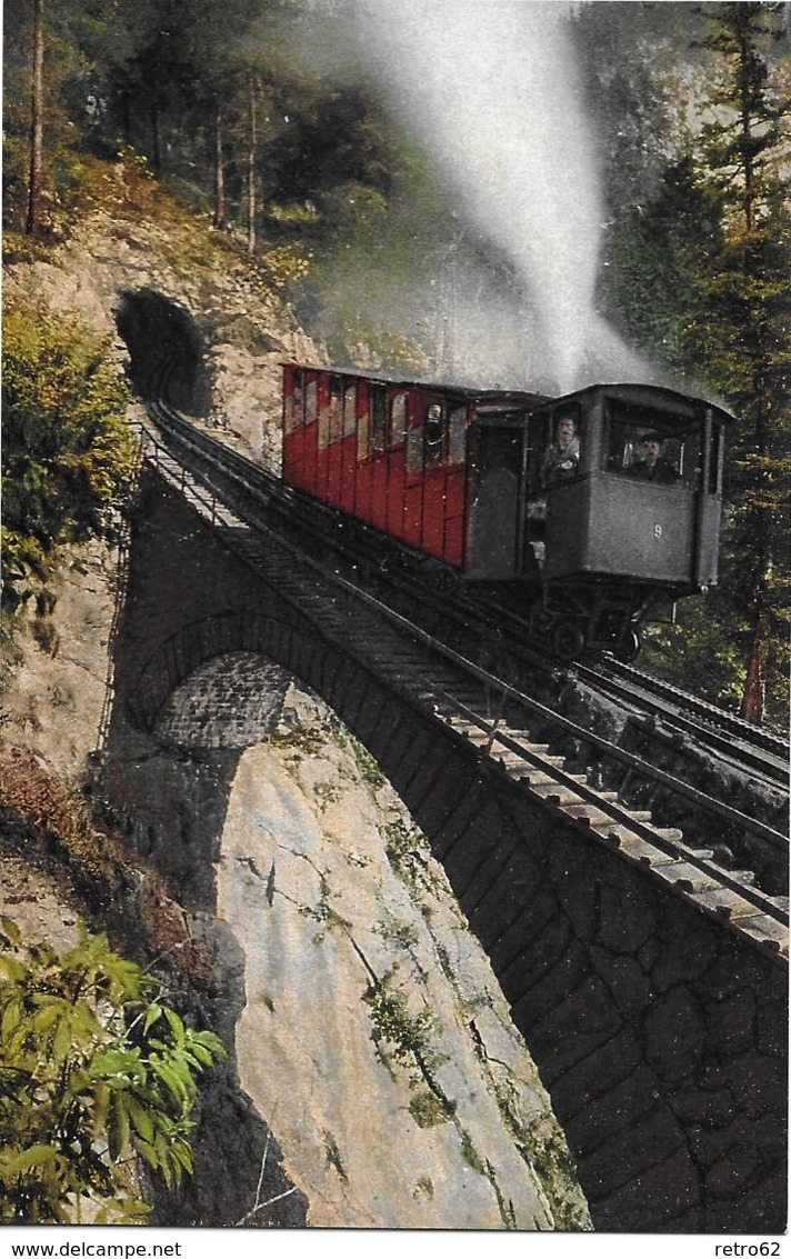 PILATUSBAHN → Bahn Unterwegs Mit Touristen, Schöne Karte Ca.1920 - Other & Unclassified