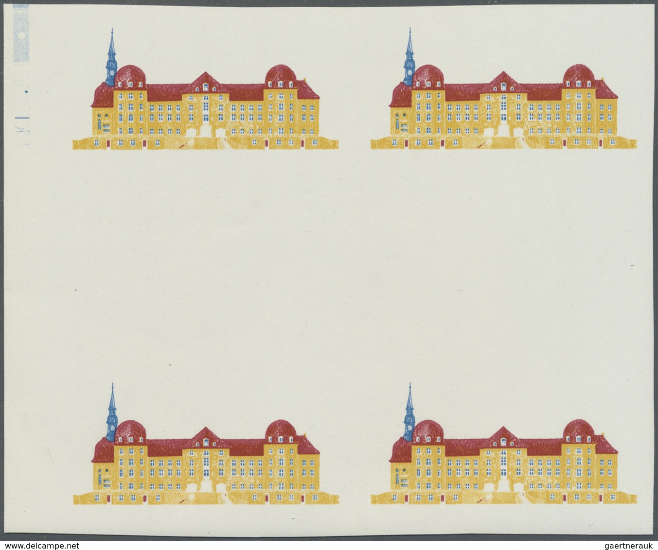 ** DDR: 1968, Bedeutende Bauwerke 20 Pf. 'Schloß Moritzburg Bei Dresden' In 5 Verschiedenen Ungezähnten - Sonstige & Ohne Zuordnung