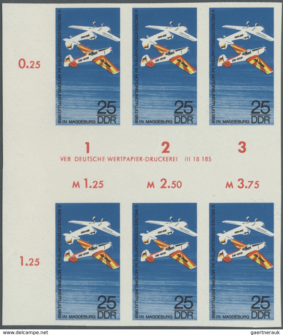 ** DDR: 1968, Weltmeisterschaften Im Motorkunstflug In Magdeburg 25 Pf. 'Sportflugzeuge Type Trener Bei - Sonstige & Ohne Zuordnung