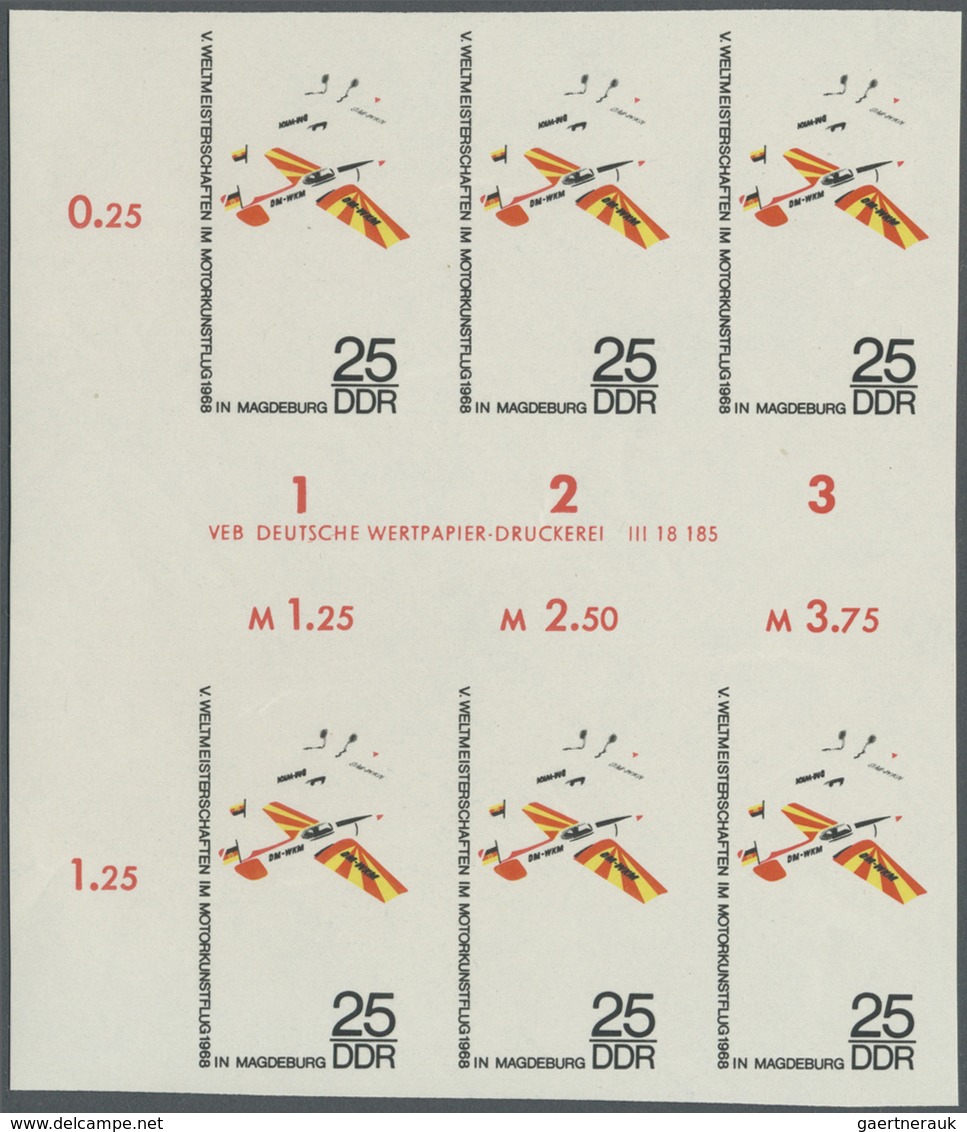 ** DDR: 1968, Weltmeisterschaften Im Motorkunstflug In Magdeburg 25 Pf. 'Sportflugzeuge Type Trener Bei - Sonstige & Ohne Zuordnung