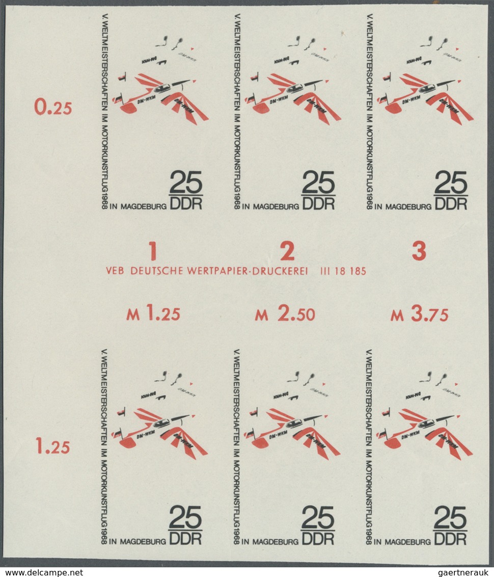 ** DDR: 1968, Weltmeisterschaften im Motorkunstflug in Magdeburg 25 Pf. 'Sportflugzeuge Type Trener bei