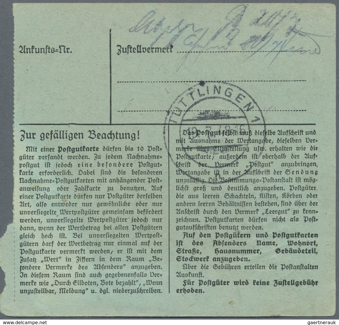 Br Bizone: 1948, 75 Ziffer Netzaufdruck, Waager. Paar Als Portogerechte MeF Auf Paketkarte Von Frankfur - Sonstige & Ohne Zuordnung