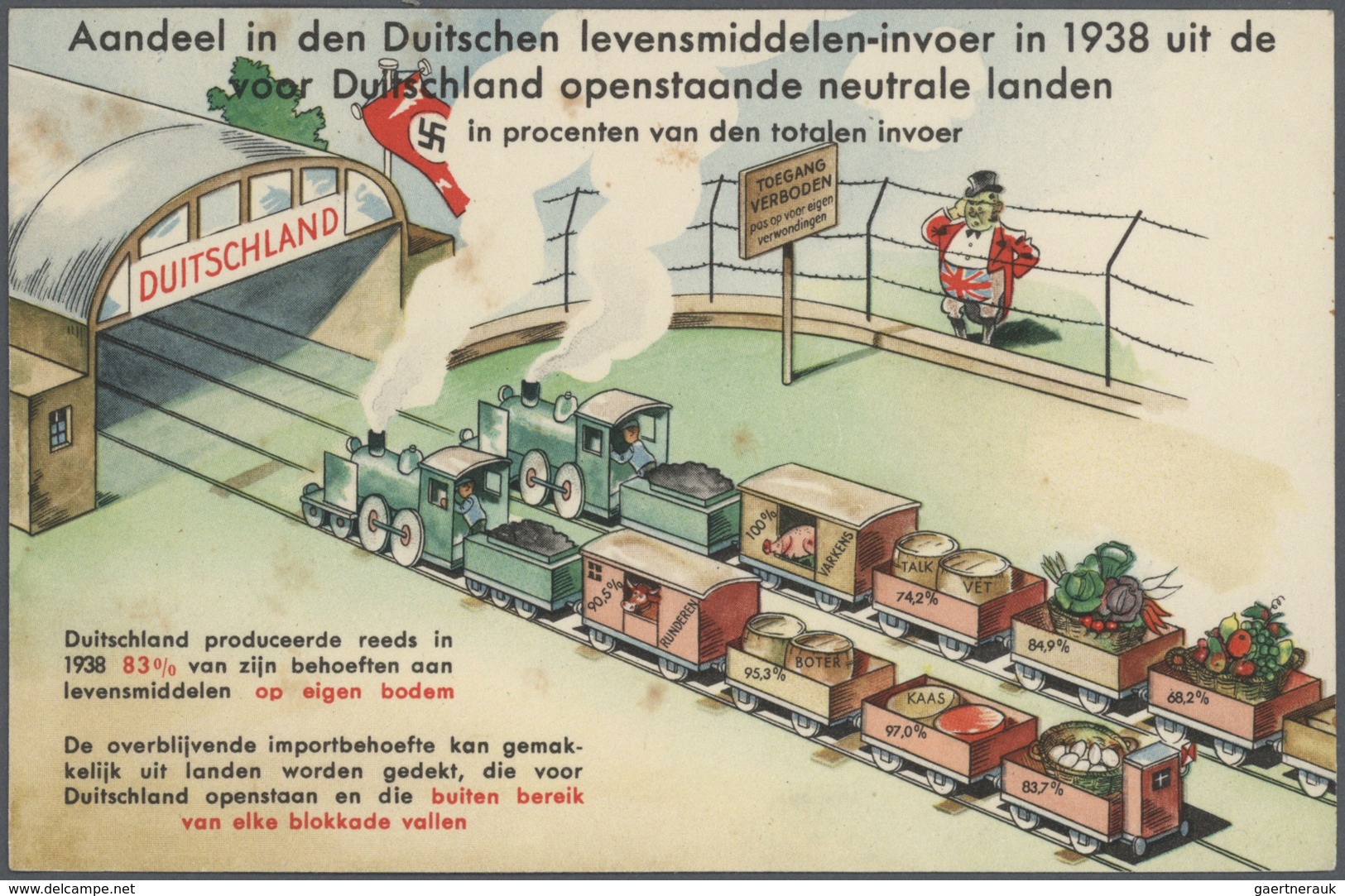 Ansichtskarten: Propaganda: ANTI-NS, 14 Unterschiedliche Meist Kolorierte Karikaturen Aus Holland, A - Parteien & Wahlen