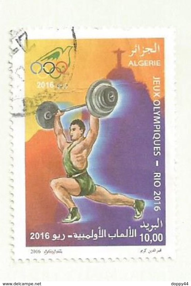 THEME HALTEROPHILIE  SUR TIMBRE  ALGERIE  J.O DE RIO  2016 - Gewichtheben