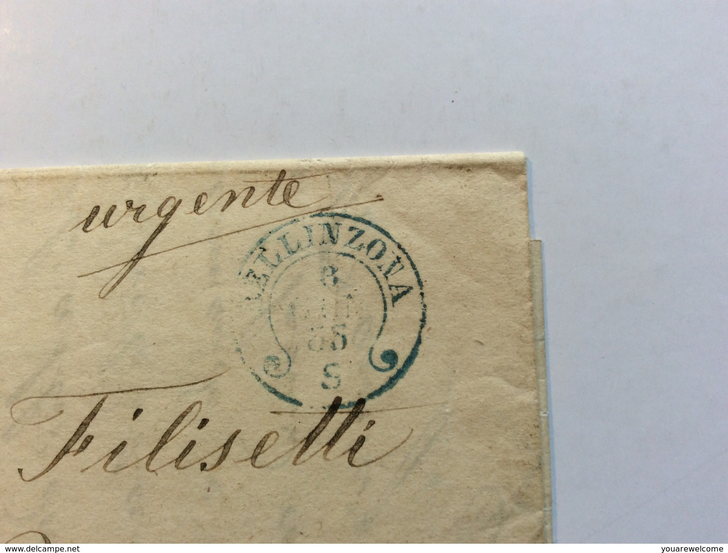 BELLINZONA 1853 (Tessin TI) Brief > ARDESIO Bergamo Per VAL SERIANA (Schweiz Lettera Cover Lombardo-Veneto Italia - Brieven En Documenten