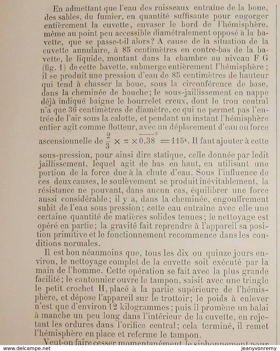 Plan Du Chauffage Et De La Ventilation De L'Opéra De Vienne. Autriche. 1881. - Arbeitsbeschaffung