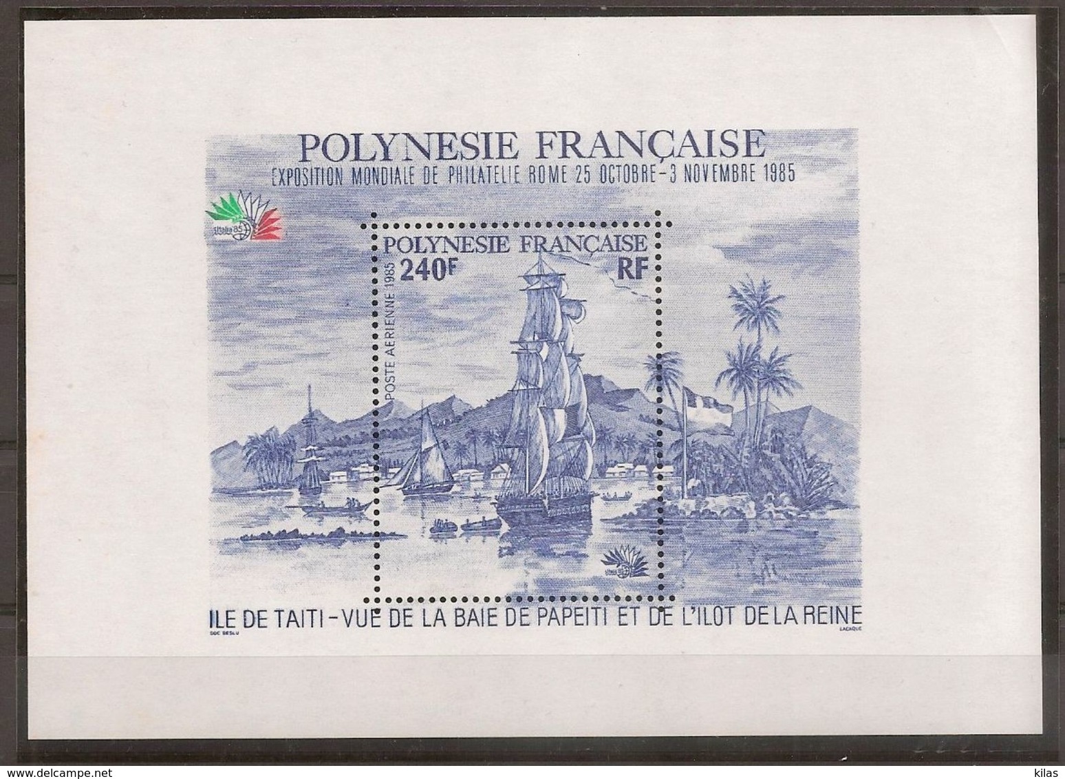 FRENCH POLYNESIA 1985 Italia 85 MNH - Blocks & Sheetlets