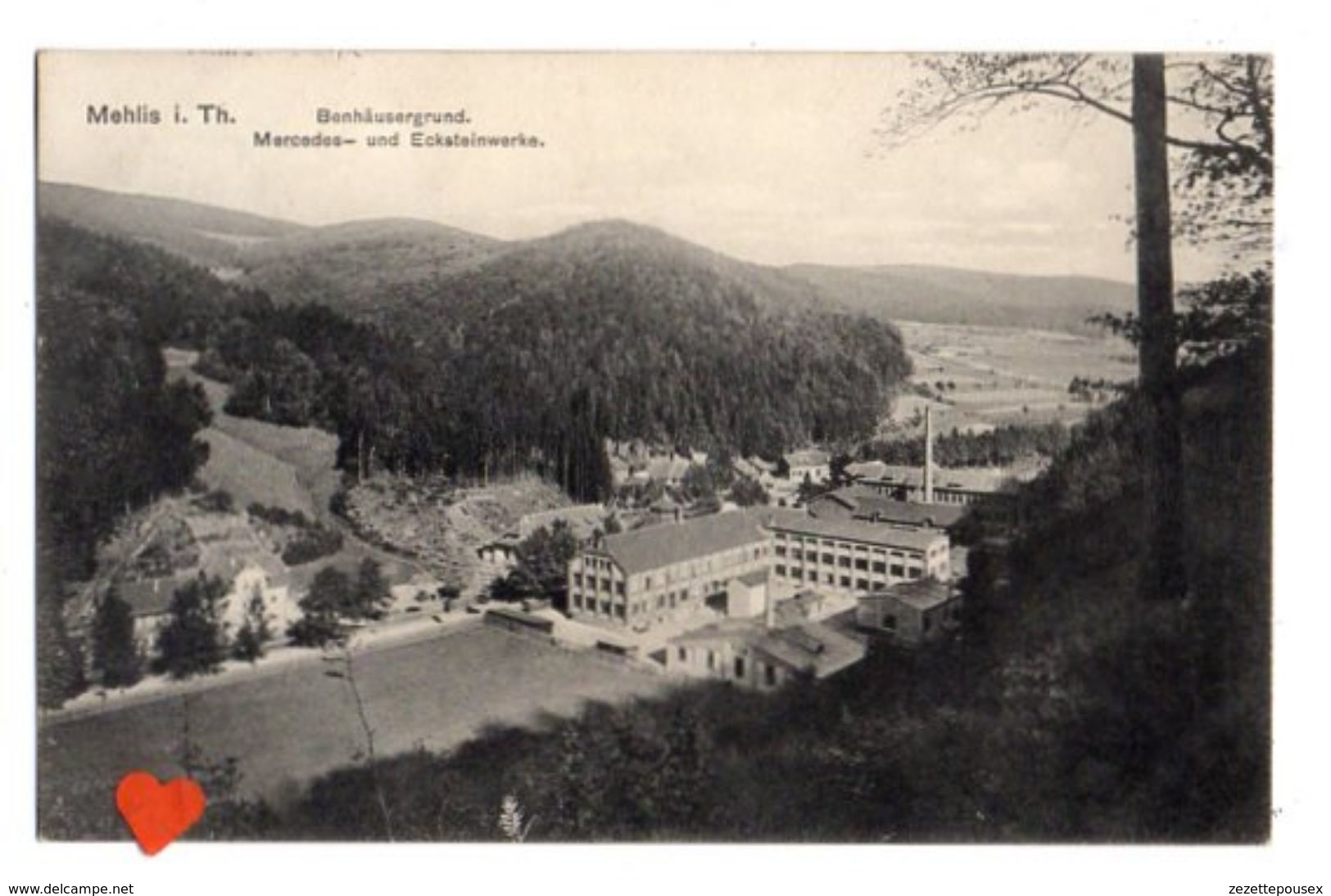 37439-ZE-ALLEMAGNE-Mehlis I. Th.-Benhäusergrund.Mercedes-und Ecksteinwerke - Zella-Mehlis