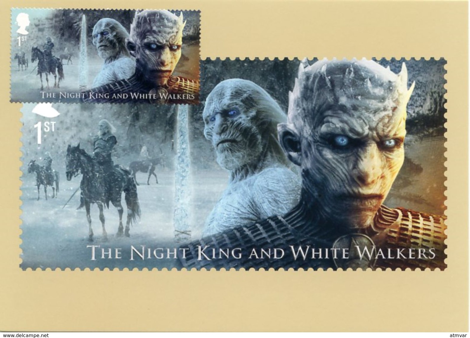 REINO UNIDO / UK (2018) - GAME OF THRONES Full set of postcards + stamps + Post&Go ATMs (see 32 scans) / Juego de Tronos