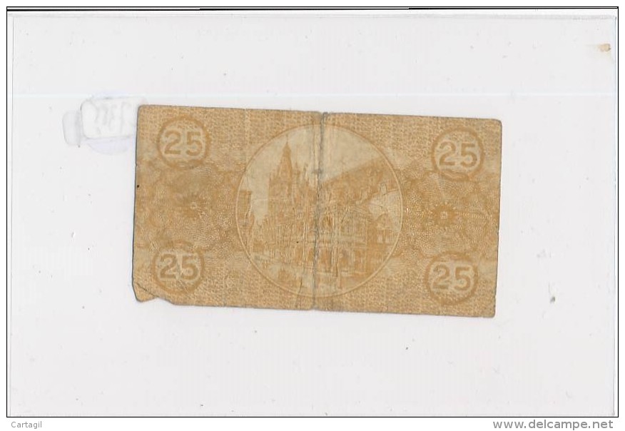 Billets -B3070- Allemagne - 25 Pfennig 1920 (type, Nature, Valeur, état... Voir  Double Scan) - Zwischenscheine - Schatzanweisungen