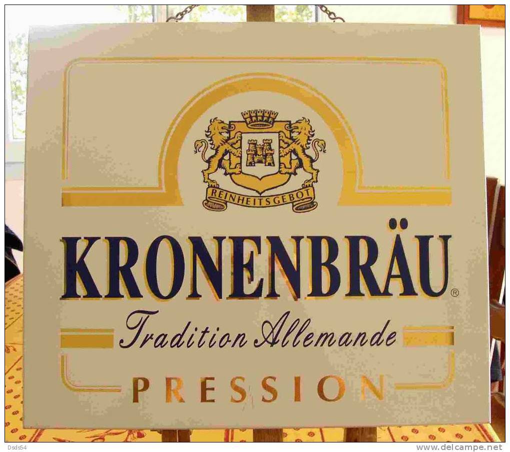 Plaque KRONENBRÄU  Reinheitsgebot 40x30 Cm - Insegne