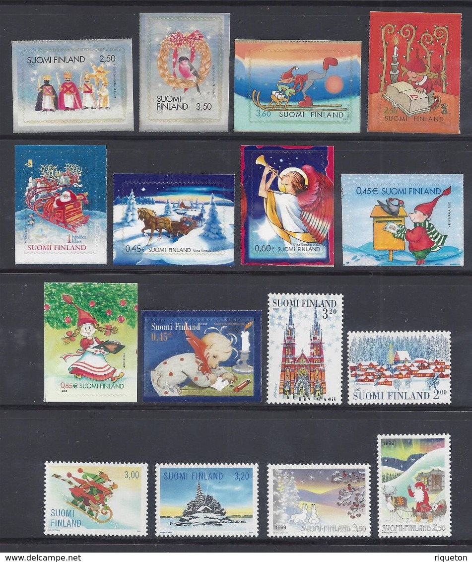 FINLANDE - 1997-2004 - Petit Lot De 16 Timbres Adhésifs Et Non Adhésifs - Neufs XX - TB - - Collections