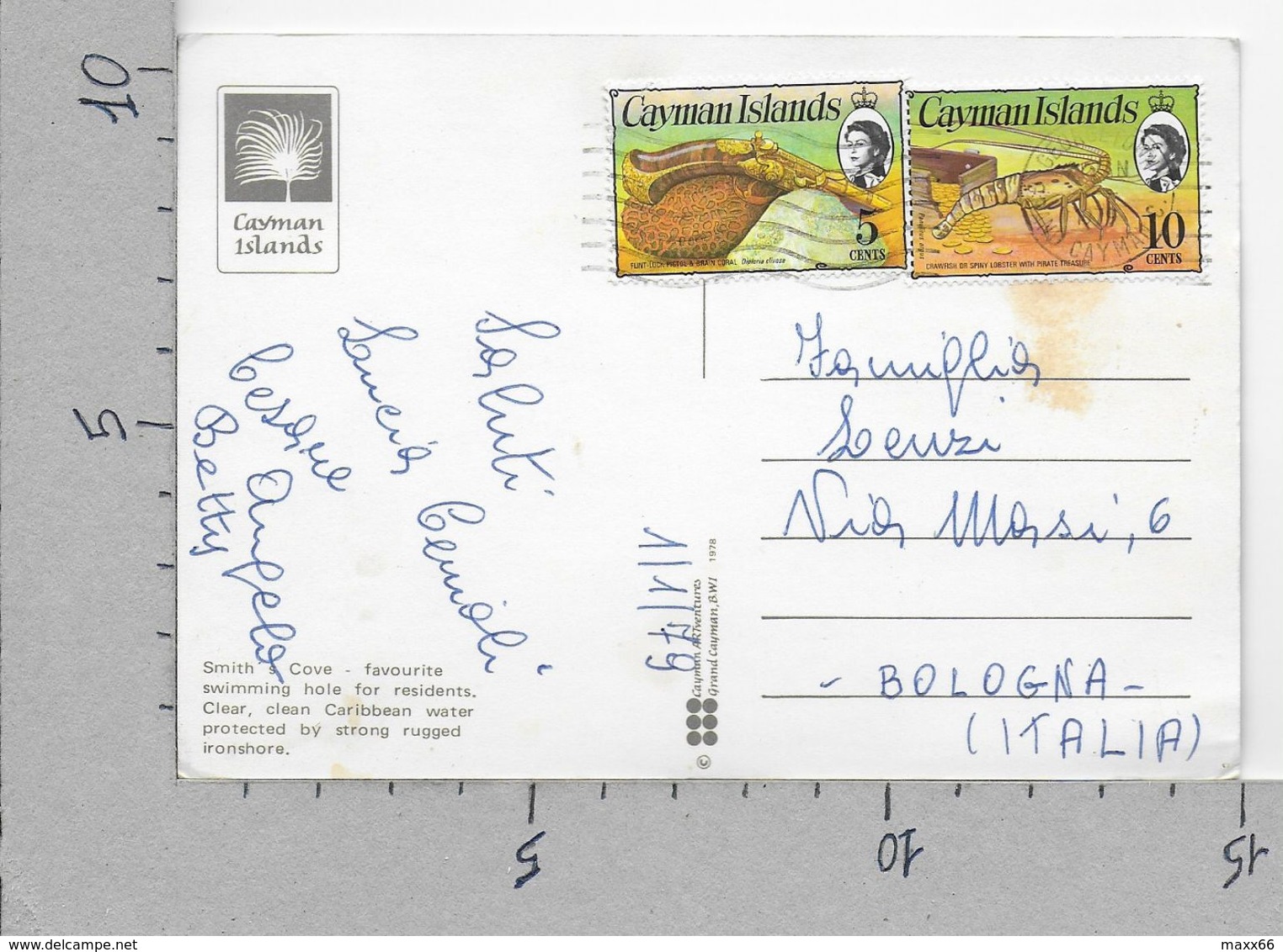 CARTOLINA VG CAYMAN - GRAN CAYMAN - Smith's Cove - 10 X 15 - ANN. 1979 - Kaaimaneilanden