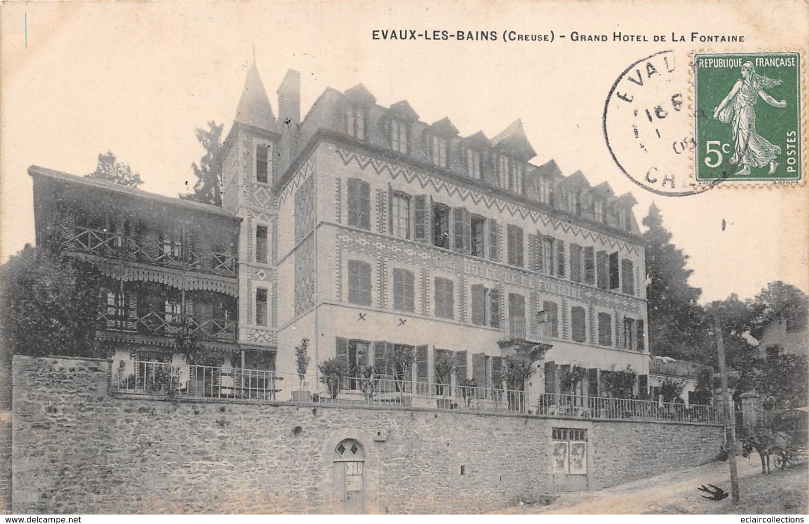 Evaux Les Bains        23       Grand Hôtel De La Fontaine           (voir Scan) - Evaux Les Bains
