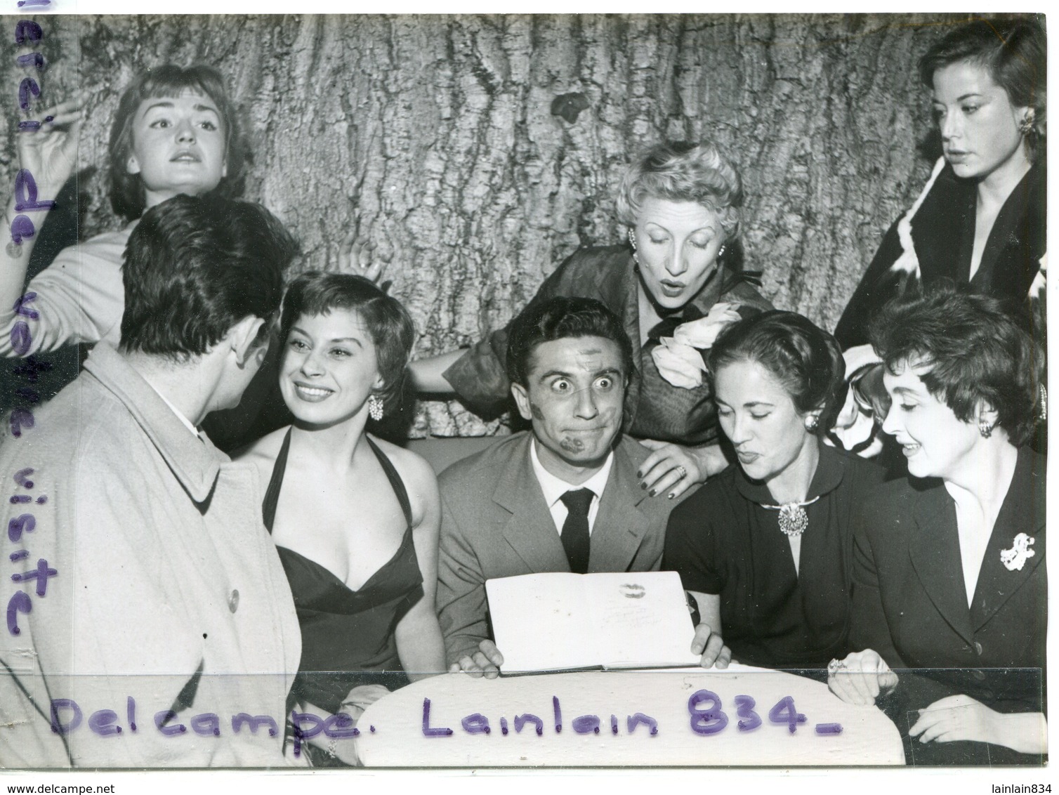 Famous people - - Photo de Presse, Original Jean-Claude PASCAL, Magali  NOEL, Gilbert BECAUD, Brigitte AUBER, 25- 10-1955, scans.