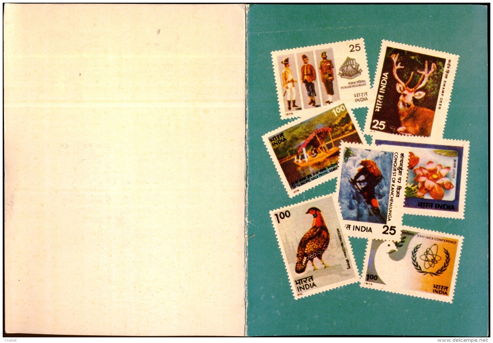 CHILDRENS DAY-1980-INDIA POSTAGE GREETING CARD WITH EVENT CANCELLATIONS &amp; BOOKLET-ERROR-EXTREMELY SCARCE-MNH-M-159 - Errors, Freaks & Oddities (EFO)