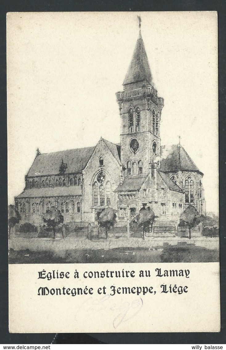 +++ CPA - Eglise à Construire Au LAMAY MONTEGNEE Et JEMEPPE - Liège  // - Saint-Nicolas