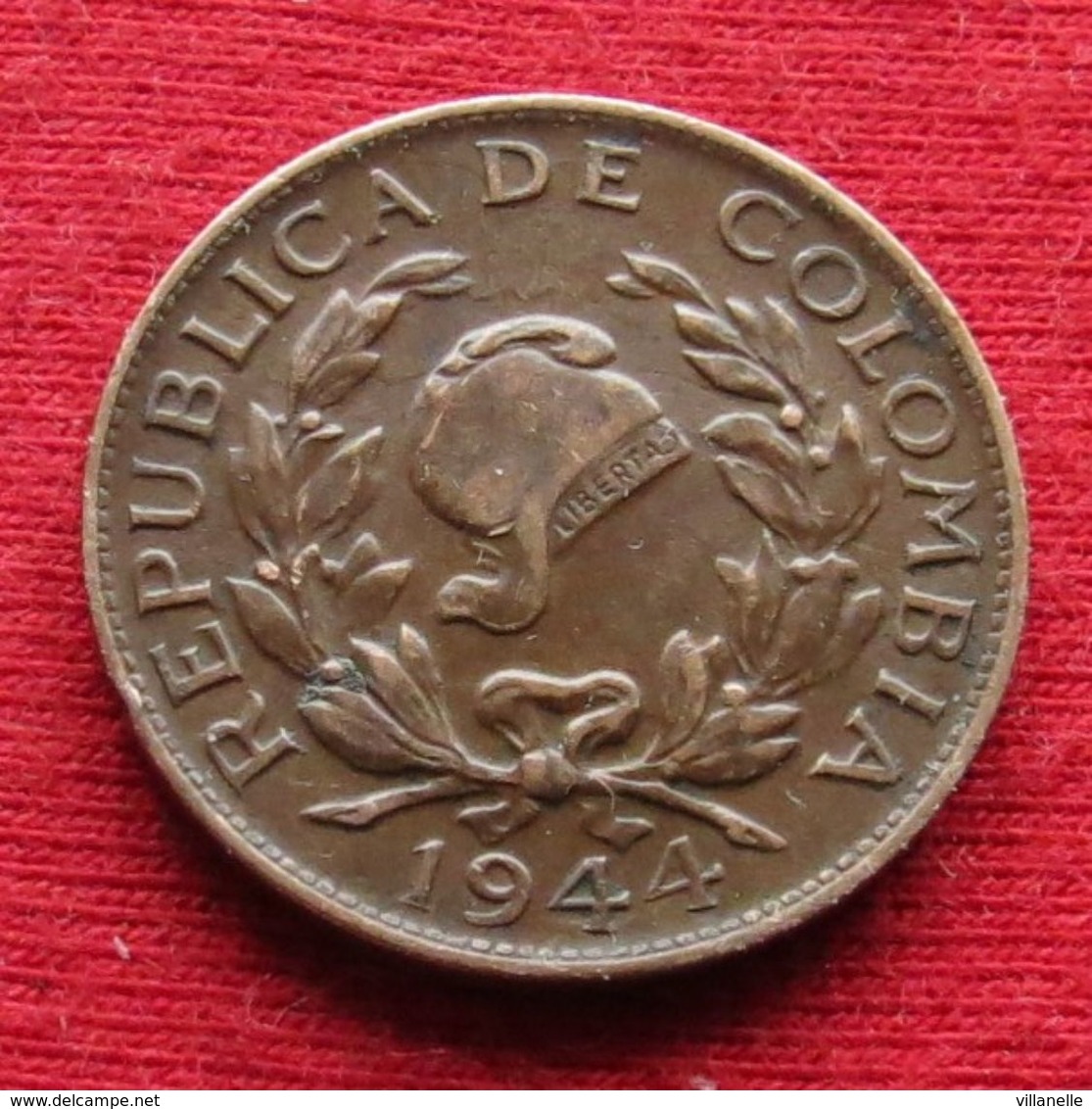 Colombia 5 Centavos 1944 KM# 206 Lt 1421 *VT Colombie - Colombia