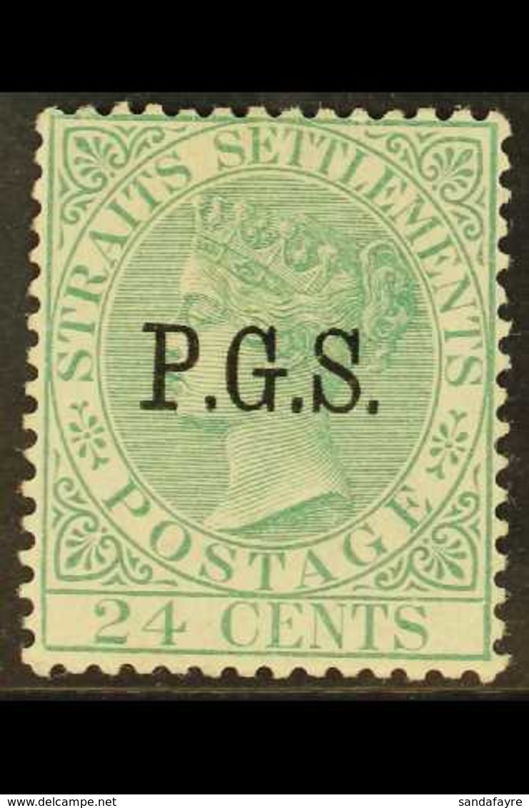 PERAK 1889 24c Green, Ovptd P.G.S., SG O9, Very Fine Mint. For More Images, Please Visit Http://www.sandafayre.com/itemd - Autres & Non Classés