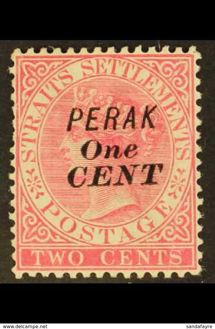 PERAK 1891 1c On 2c Bright Rose, No Bar In Surcharge, SG 53, Very Fine Mint. For More Images, Please Visit Http://www.sa - Other & Unclassified