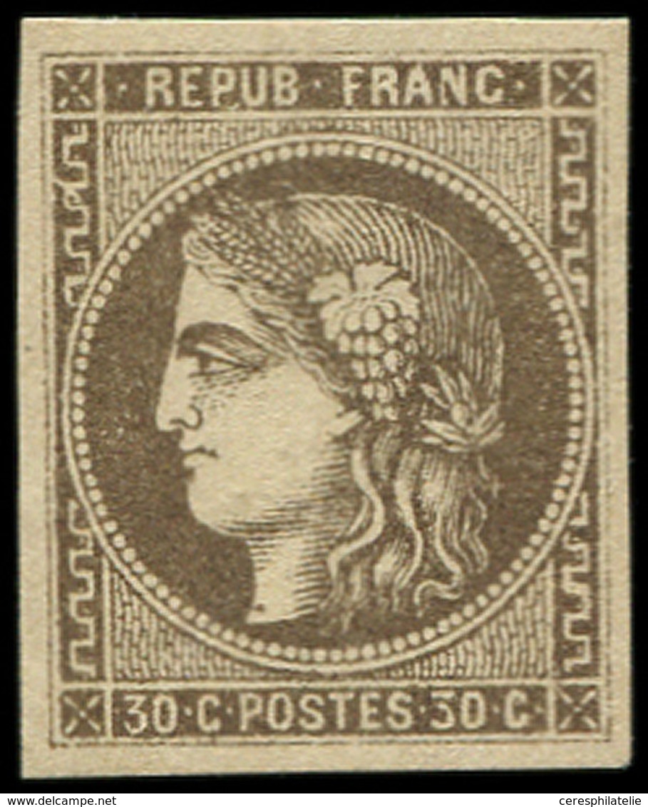 ** EMISSION DE BORDEAUX 47   30c. Brun, TB - 1870 Bordeaux Printing