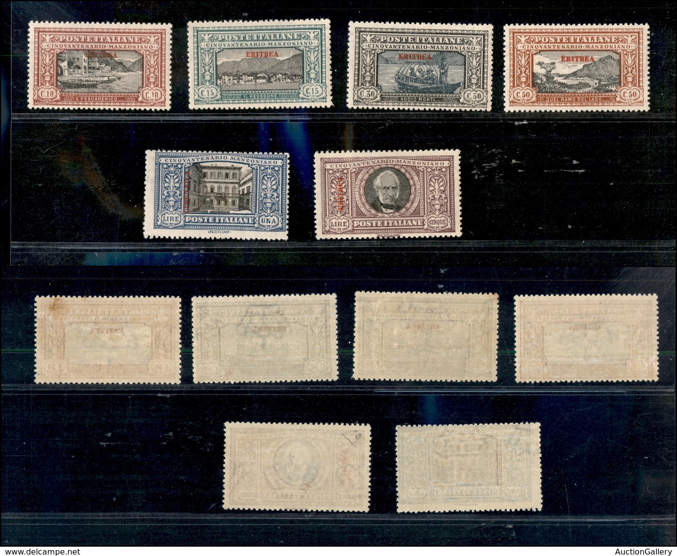 0605 COLONIE - ERITREA - 1924 - Manzoni (71/76) - Serie Completa - 6 Valori - Gomma Integra - Cert. Diena (1.875) - Sonstige & Ohne Zuordnung