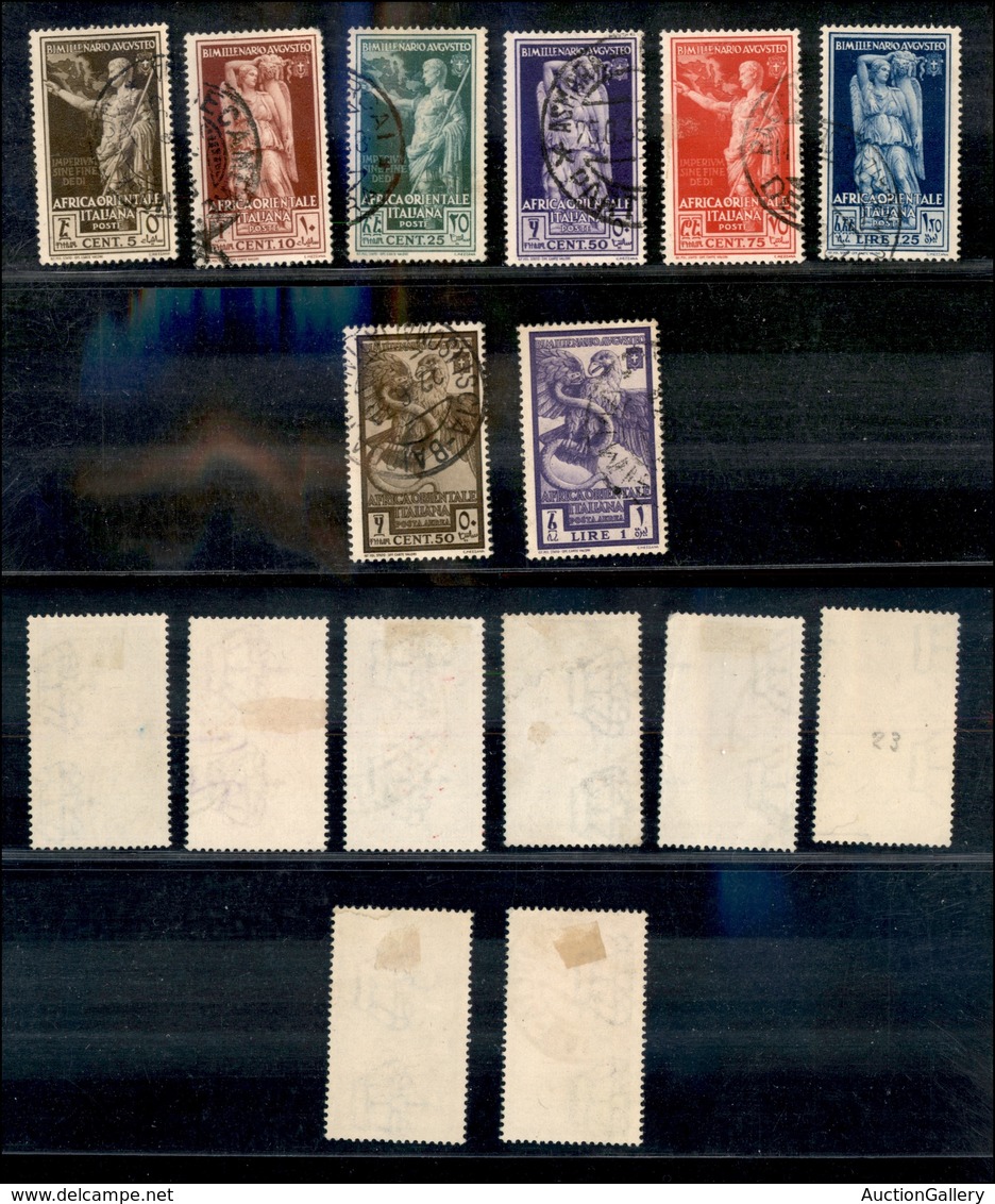 1938 COLONIE - A.O.I - 1938 - Bimillenario Augusteo (21/26+A14/A15) - PO + PA - Serie Completa Di 8 Valori - Usati (30) - Sonstige & Ohne Zuordnung