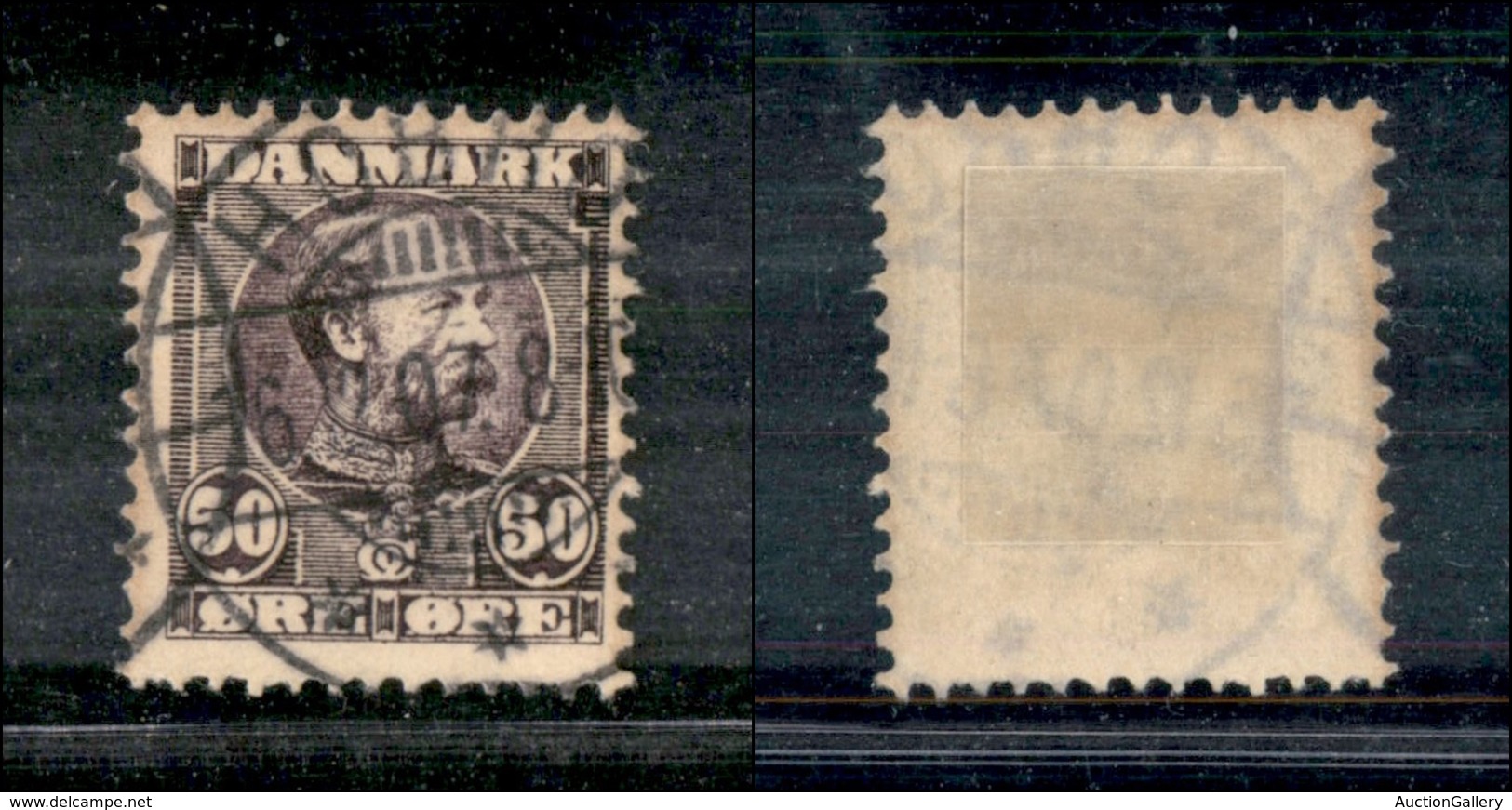 2501 DANIMARCA - 1904/1905 - 50 Ore Re Cristiano IX (unif. 46) - Usato (84) - Sonstige & Ohne Zuordnung