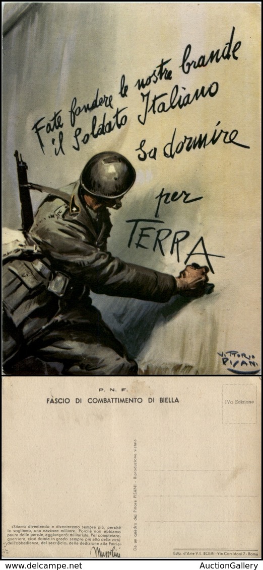 2815 CARTOLINE - MILITARI - Fascio Di Combattimento Di Biella - Illustratore Pisani - Nuova FG (20/80) - Sonstige & Ohne Zuordnung