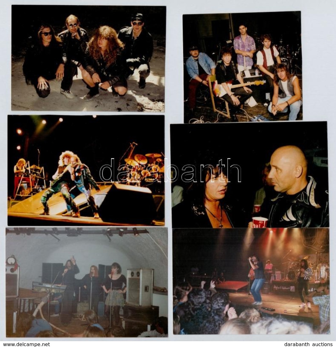 Cca 1990-2000 Rockzenészek, Táncdalénekesek (EDDA, Pataki Attila, Zalatnay Sarolta, Stb.), 6 Db Fotó, 9x13 Cm - Autres & Non Classés