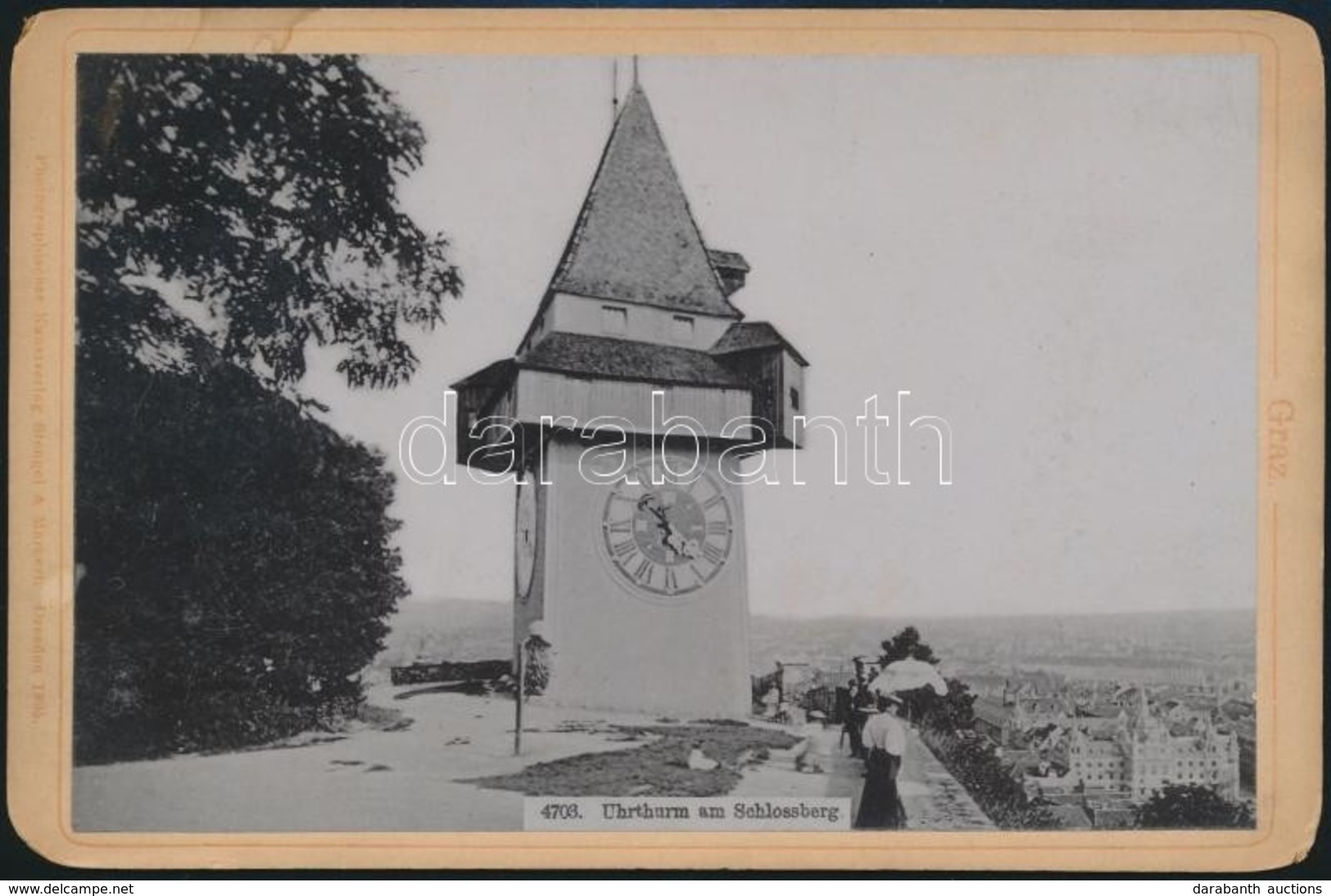 Cca 1890 N. D. De Laghet Temetője és Schlossberg 2 Db Fotó / N. D. De Laghet Cemetary And Graz,   Schlossberg 2 Photos 8 - Autres & Non Classés