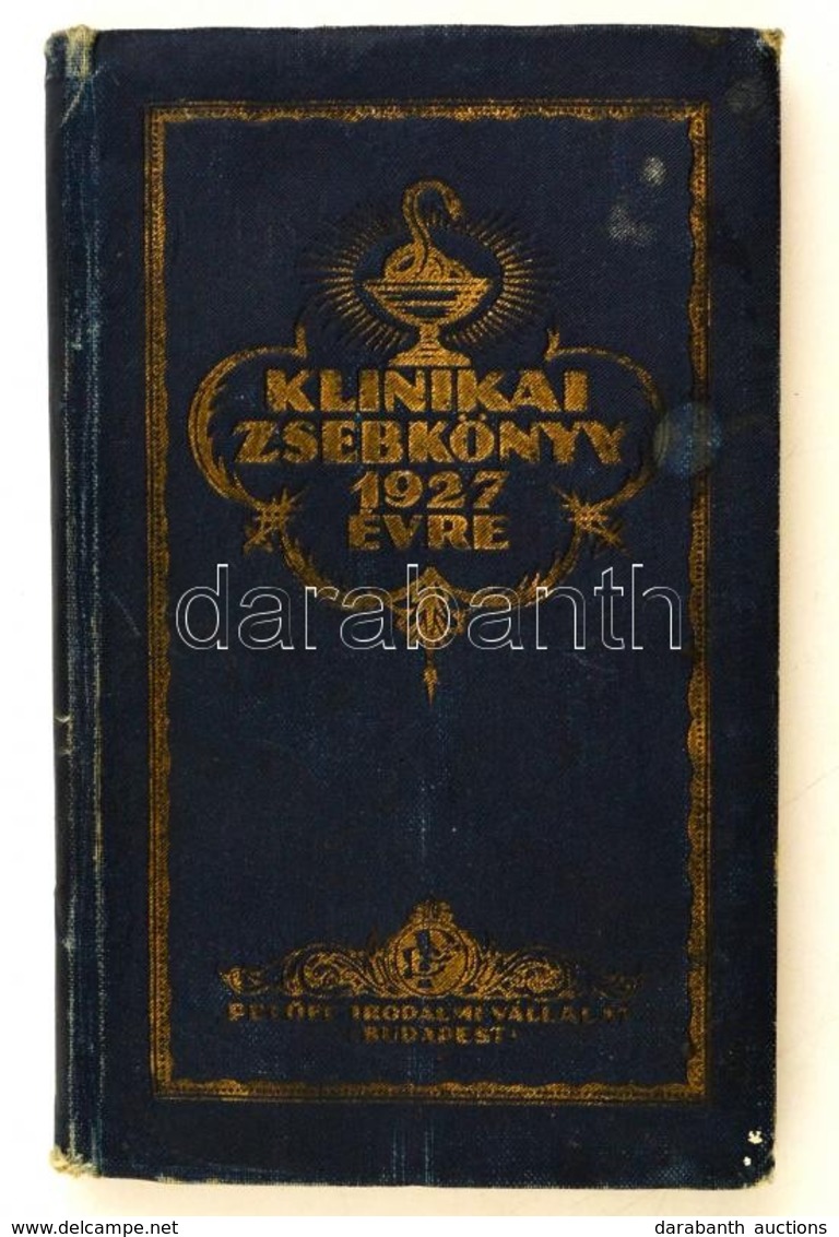 Klinikai Zsebkönyv 1926 évre. Szerk.: Dr. Alföldi Béla. Bp., 1926,'Petőfi'. Kiadói Aranyozott Nylon-kötés, Kissé Kopott, - Non Classés