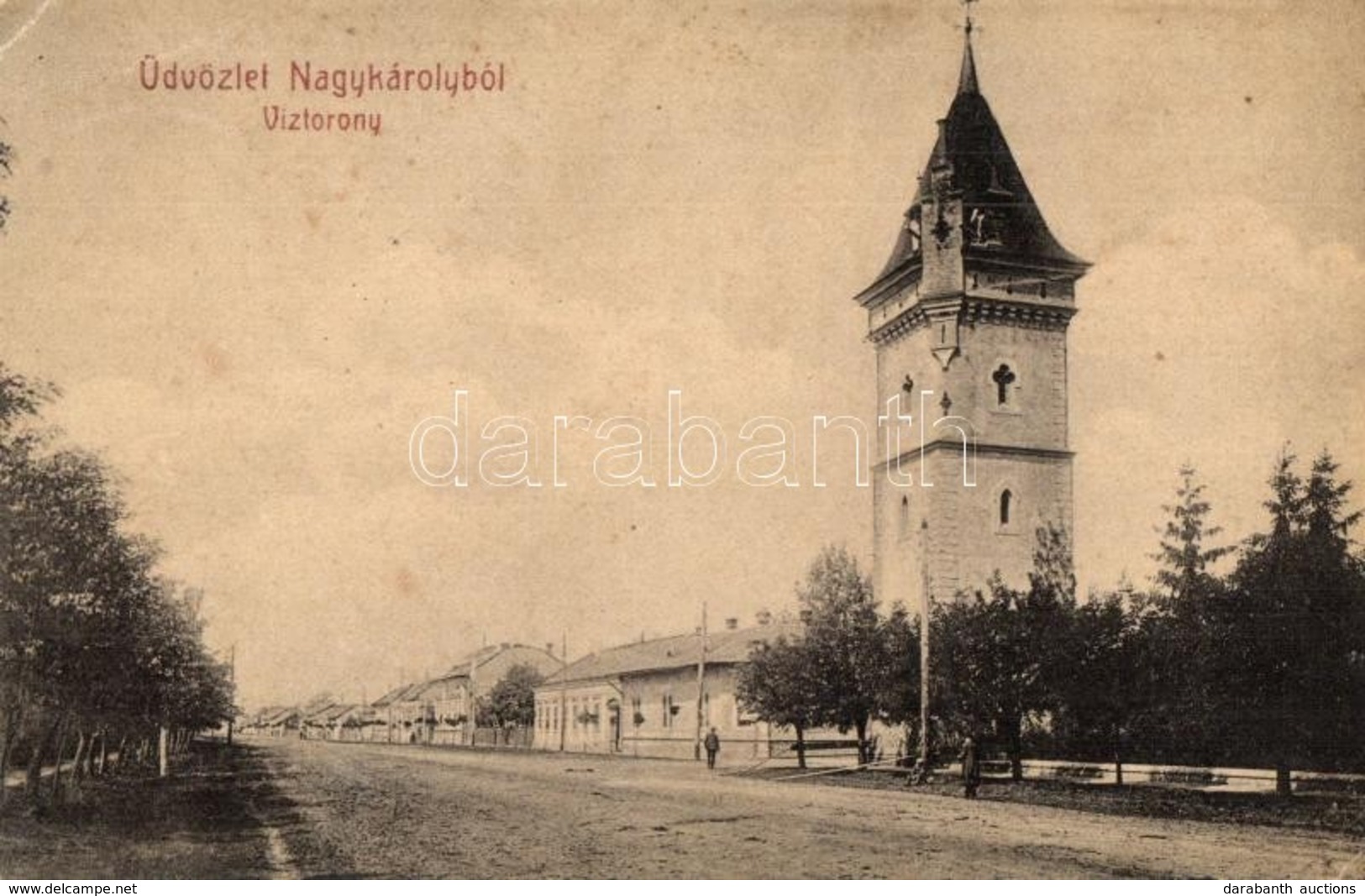 * T2/T3 Nagykároly, Carei; Víztorony. W. L. 1882. / Water Tower (EK) - Non Classés