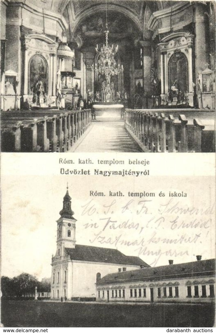 T2/T3 Nagymajtény, Moftinu Mare; Római Katolikus Templom és Iskola, Belső / Catholic Church And School, Interior (EK) - Non Classés