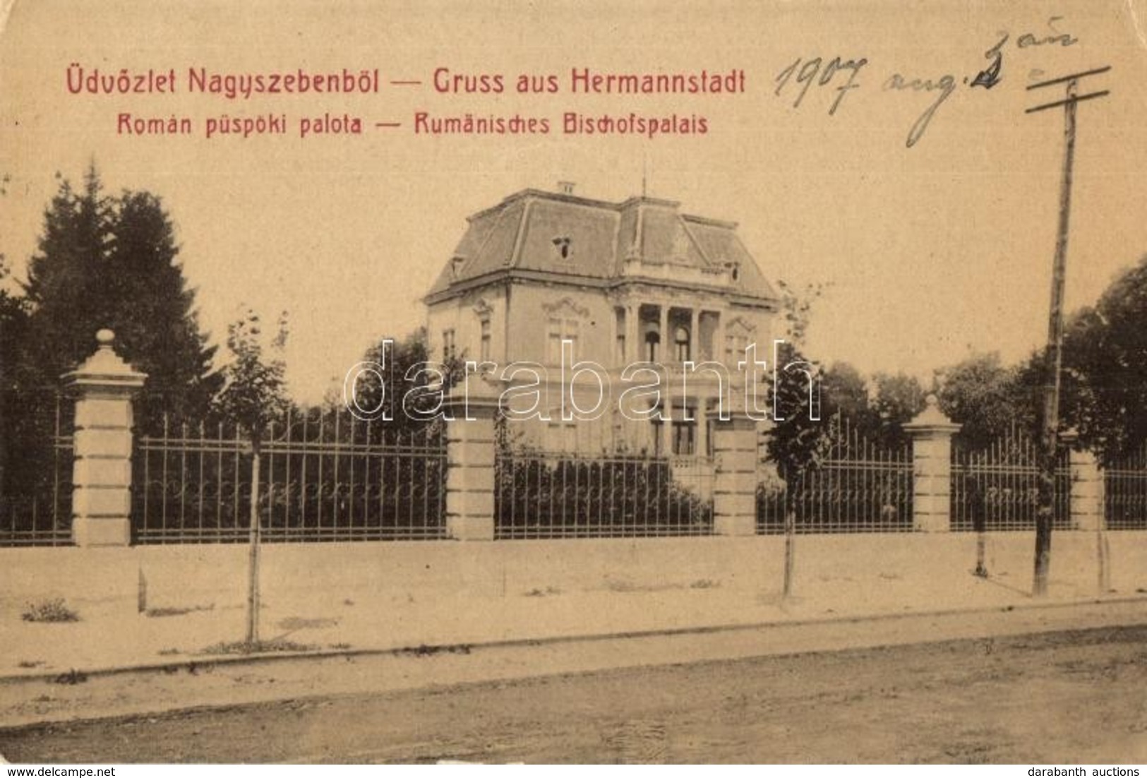 T2/T3 Nagyszeben, Hermannstadt, Sibiu; Román Püspöki Palota / Rumänisches Bischofspalais / Romanian Bishop's Palace (EK) - Non Classés