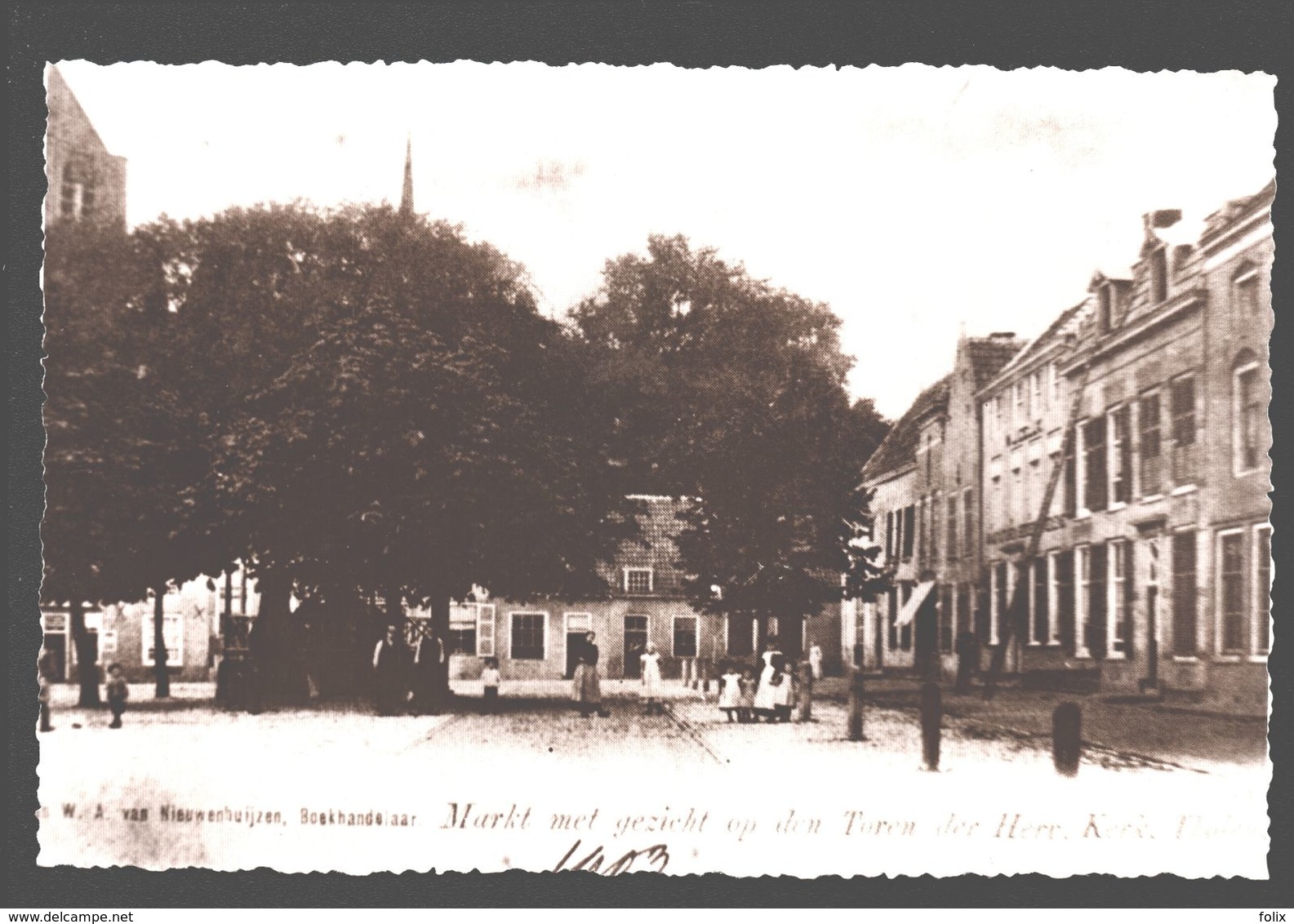 Tholen - Markt Met Gezicht Op Den Toren Der Herv. Kerk - Echte Foto - Reproductie Oude Postkaart - Tholen