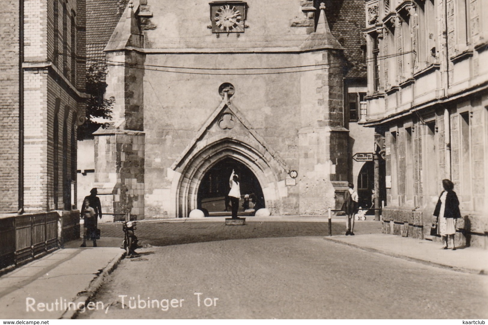 Reutlingen, Tübinger Tor - ( Motorrad & Polizist)  - (1953) - Reutlingen