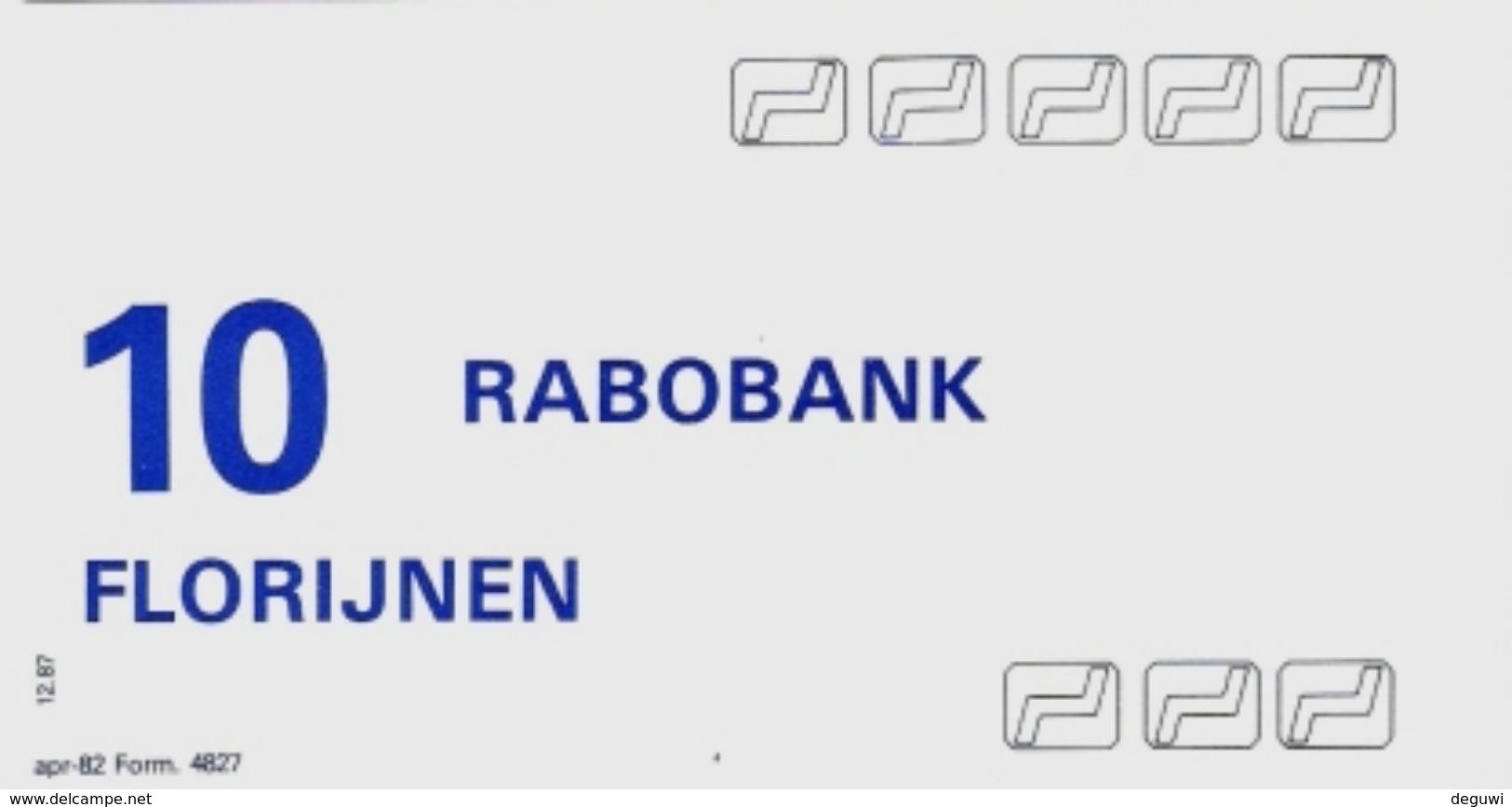 Test Note "RABOBANK" Testnote, 10 UNITS, Eins. Druck, RRRRR, UNC, Hochkant-Datum 07/85 - Other & Unclassified