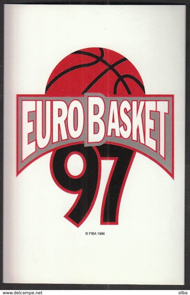 Spain 1997 / FIBA 30th European Basketball Championship Men / EUROBASKET 97 / Sticker - Habillement, Souvenirs & Autres