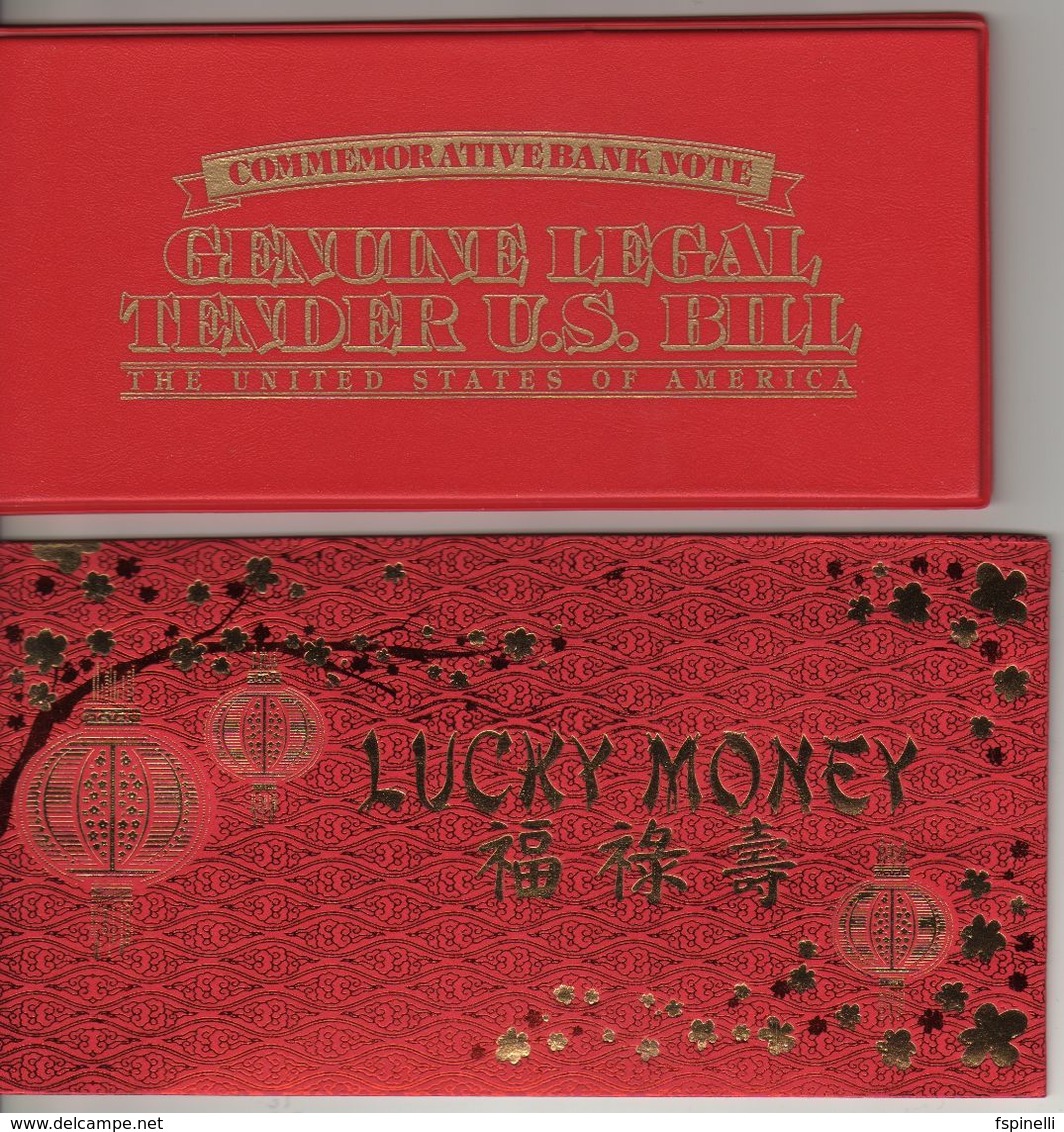 USA   Genuine $20 Bill  (2013) , Overprinted For Chinese New Year 2018  "Year Of The Dog"   With FOLDER - Divisa Nacional