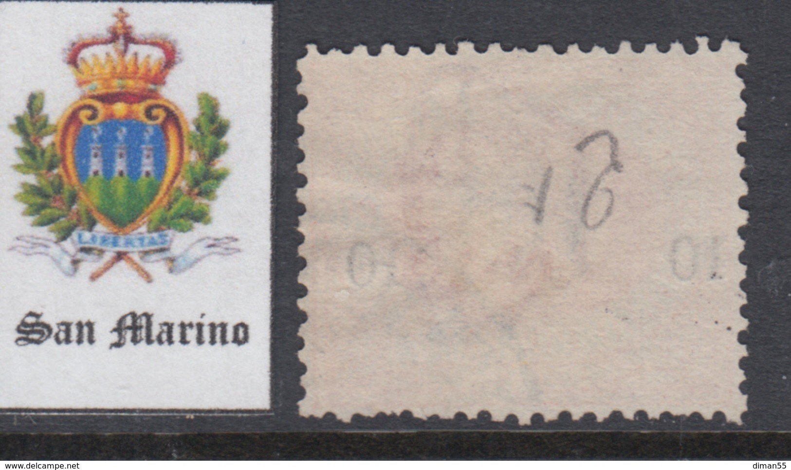 SAN MARINO - Sassone N.11 - Usato CENTRATISSIMO - Usados