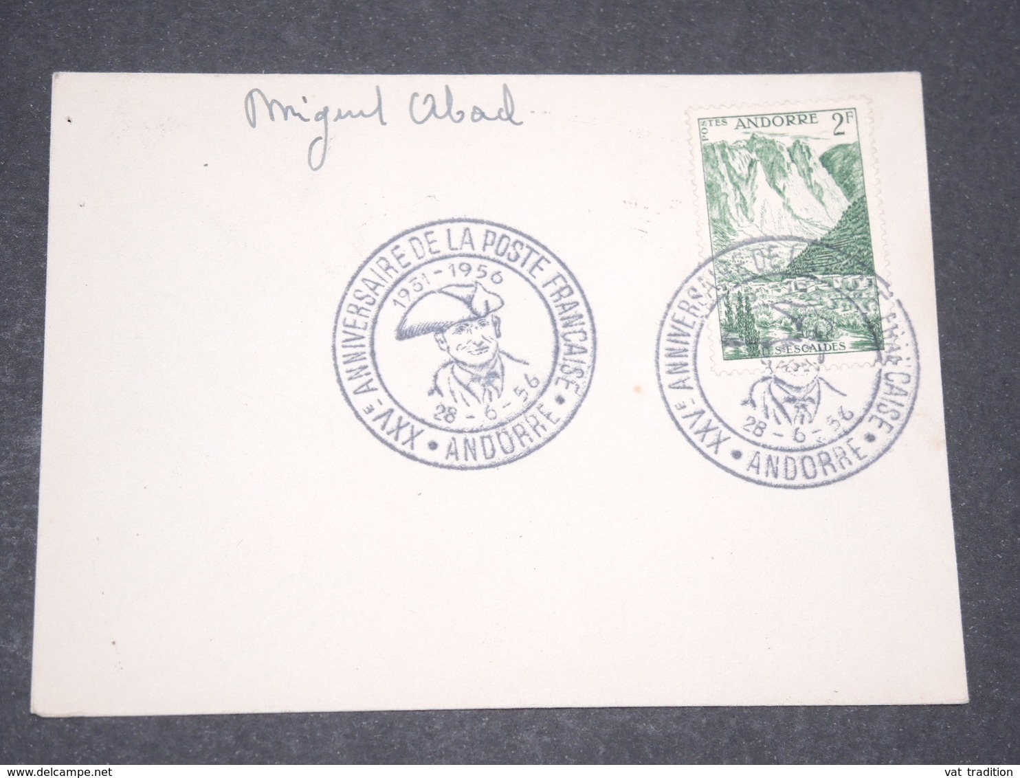 ANDORRE - Oblitération Temporaire Sur Enveloppe En 1956 - L 13434 - Storia Postale