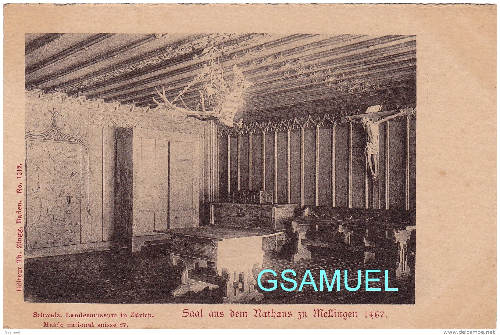 Suisse - Saal Aus Dem Rathaus Zu Mellingen 1467.  Voir Scan. - Mellingen