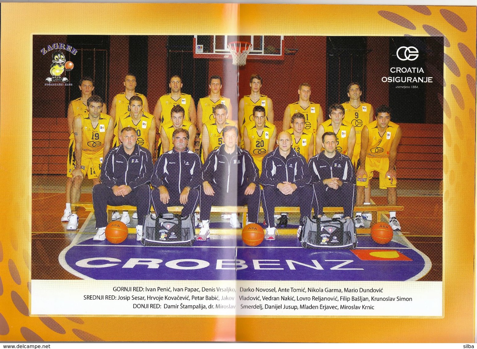 Basketball / Basketball Club Zagreb Croatia Osiguranje / Bulletin, Magazine / Zagreb, Croatia Season 2007 - 2008 - Bücher
