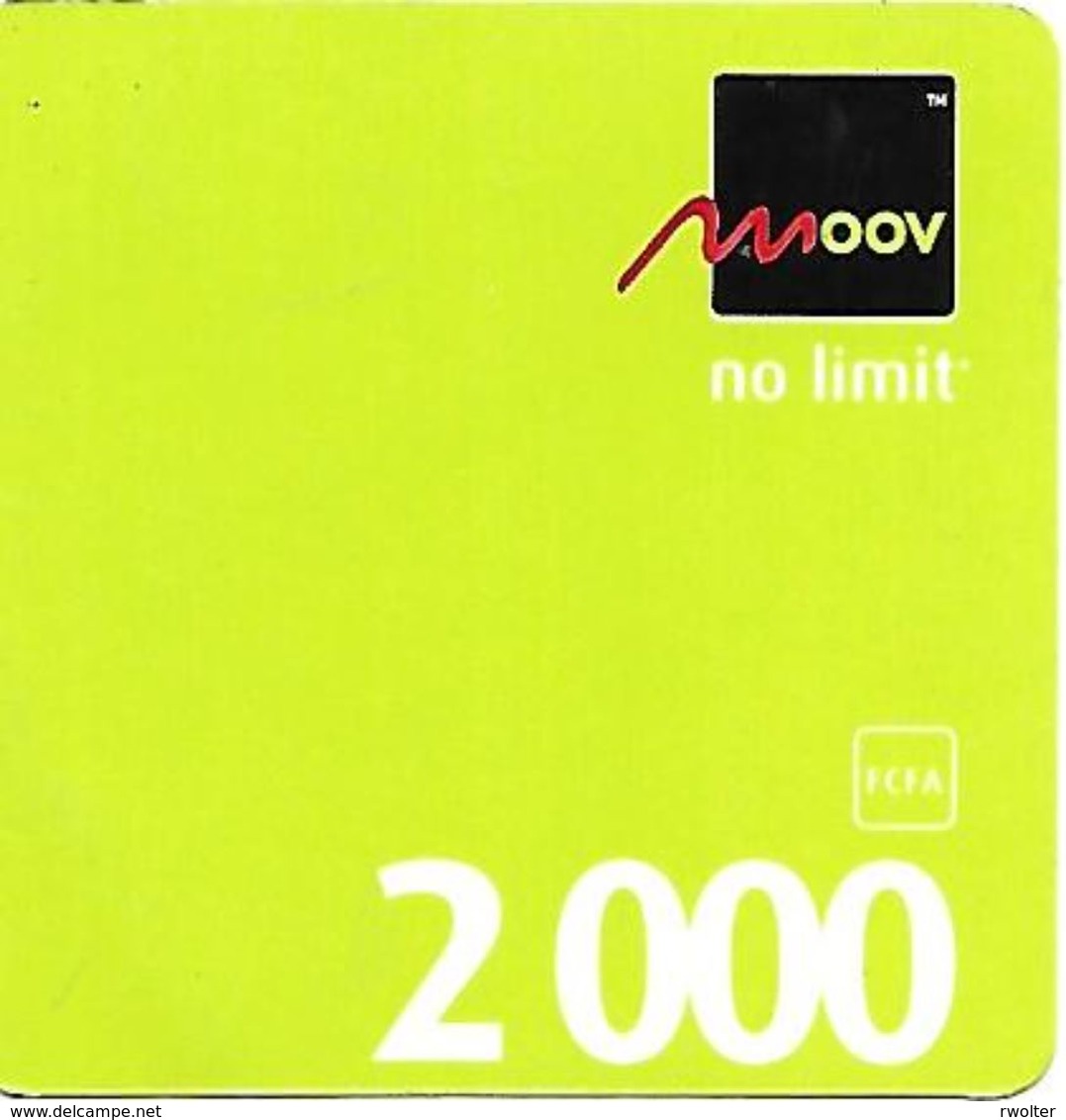 @+ Benin - Recharge GSM Moov - 2000 (31/12/2011) - Benin