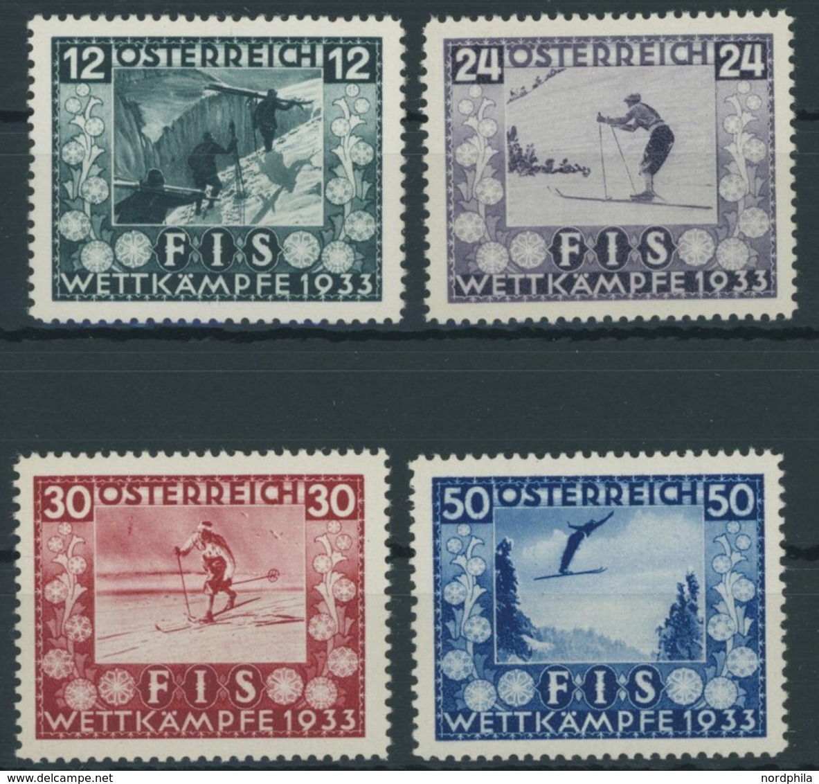 ÖSTERREICH 551-54 **, 1933, FIS I, Prachtsatz, Mi. 650.- - Used Stamps