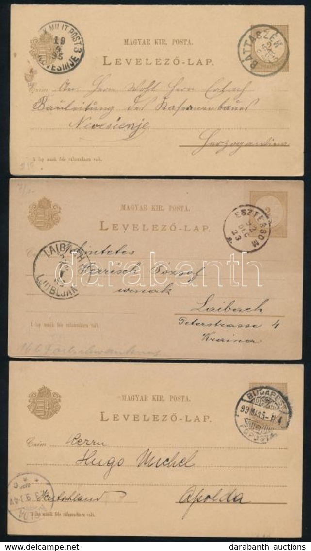 1882 3 Db 2+2kr Válaszos Díjjegyes Levelezőlap, Szép állapotban! / 2+2kr PS-reply Cards In Good Condition - Altri & Non Classificati